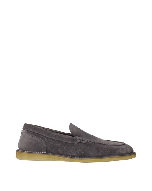 Dolce & Gabbana Blue Dolce&Gabbana Slip On New Florio Ideal Uomo Suede/Lead