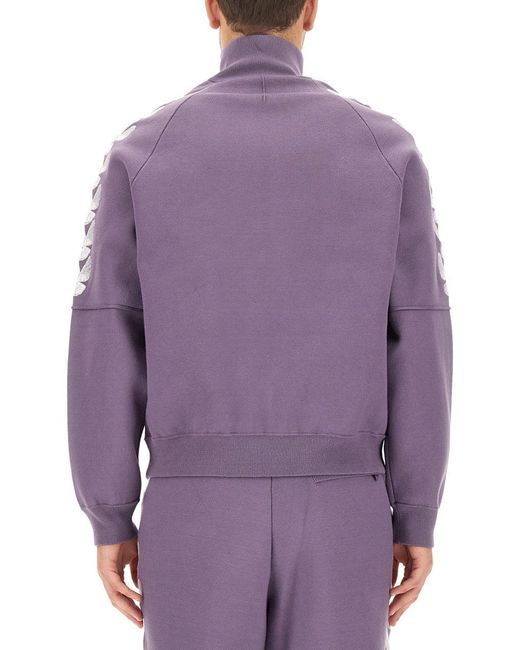 3.PARADIS Purple Sweatshirt With Logo for men