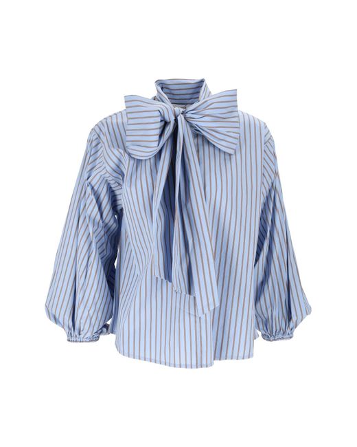 Shirtaporter Blue Casacca Popeline C/Fiocco