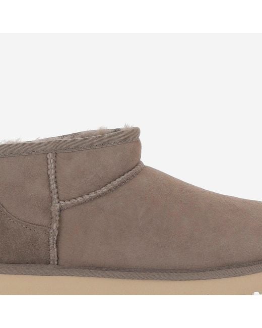 Ugg Brown Ankle Boots Classic Ultra Mini