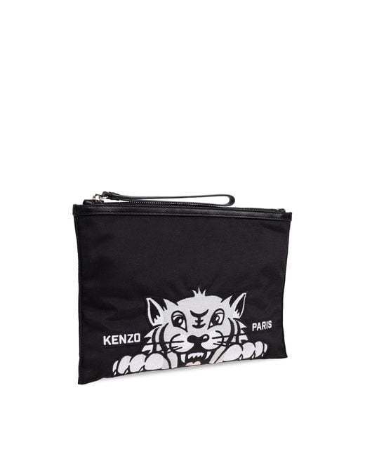 KENZO Pochette Nera Con Ricamo Tigre in Black für Herren