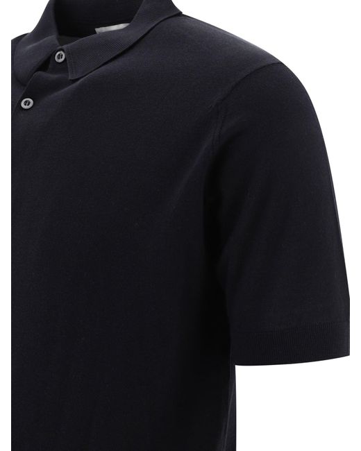 John Smedley "adrian" Polo Shirt in het Black voor heren