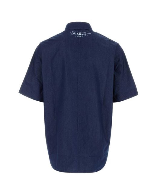 Givenchy Blue Solid Shirt for men