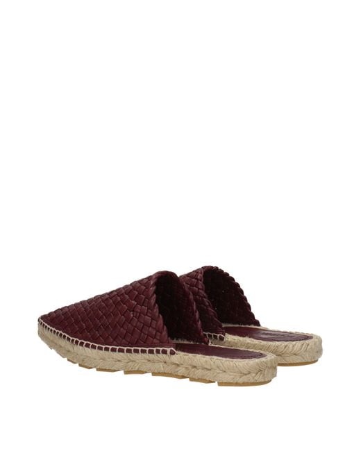 Bottega Veneta Brown Merlot Leather Sandals And Clogs