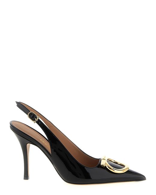 Ferragamo Black Slingback "Sara"