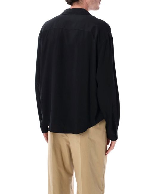 AMI Blue Ami Paris Viscose Shirt for men