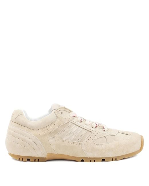 Alohas White Tb.56 Suede Cream Leather Sneakers