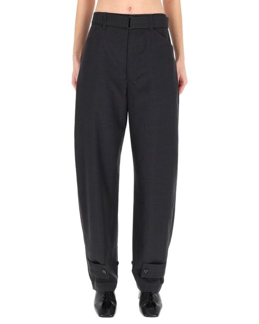 Lemaire Black Curved Tailored Pants