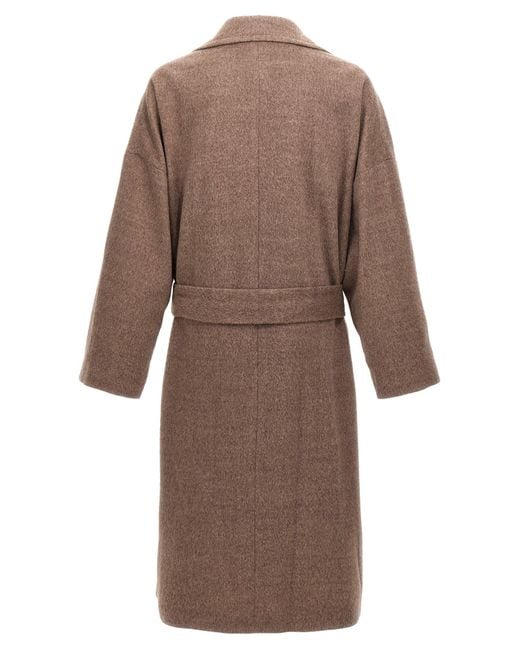 Etro Brown Single-Breasted Wool Coat for men