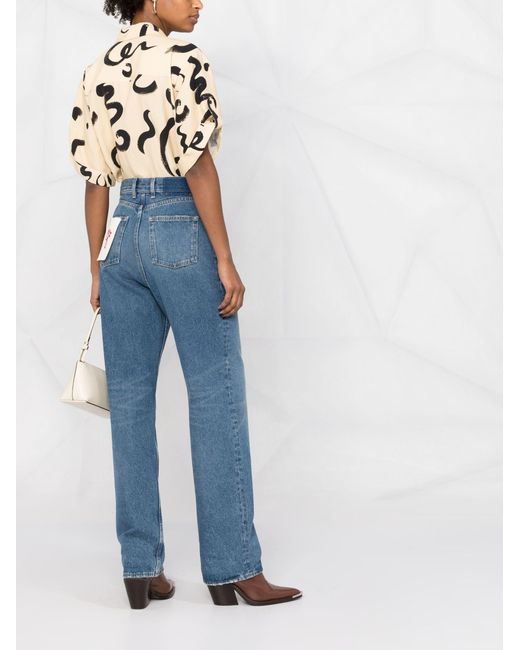 Golden Goose Deluxe Brand Blue Golden W's Kim Medium Stone Washed Denim