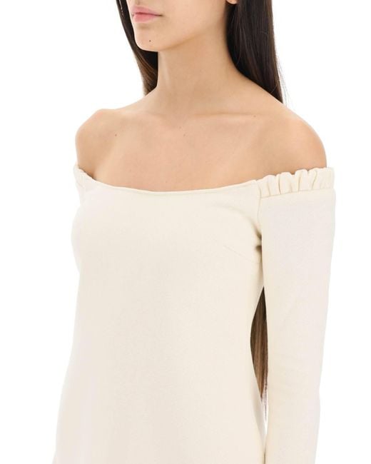'Octavia' Wool Mini Vestido Khaite de color White