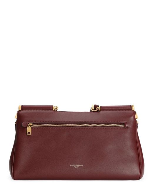 Dolce & Gabbana Purple My Sicily Leather Shoulder Bag