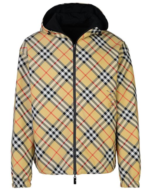 Veste en polyester beige reversible Burberry pour homme en coloris Gris Lyst