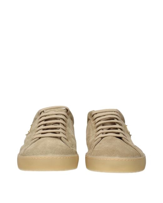 Prada Natural Sneakers Suede/Ecru for men