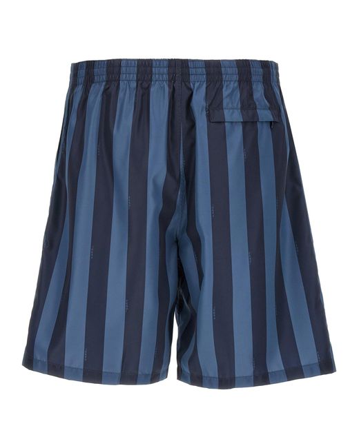 Fendi Blue Crest' Swimsuit for men