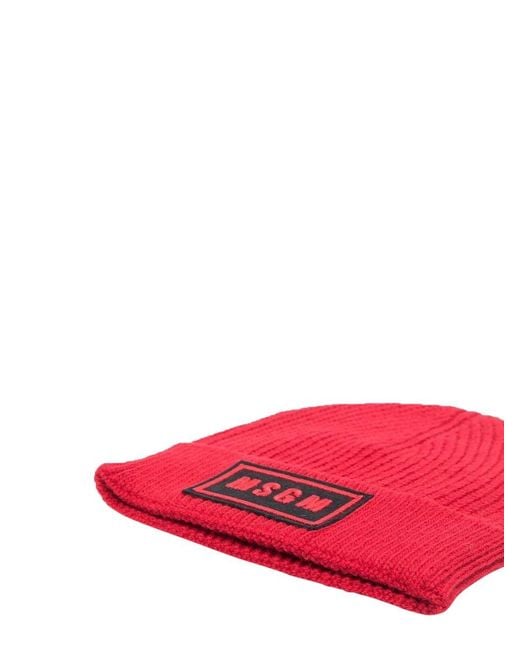 MSGM Red Cappello Lana Junior
