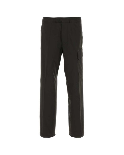 Stone Island Black Charcola Stretch Nylon Pant for men