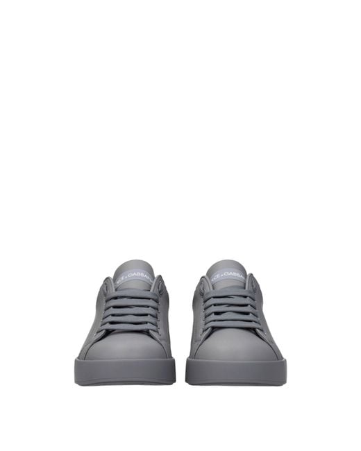 Dolce & Gabbana Gray Dolce&Gabbana Sneakers Uomo Pelle Grigio/Antracite for men