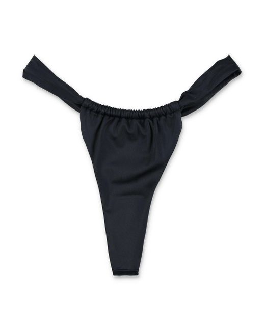 Let's Swim Black Ruched Bikini Bottom