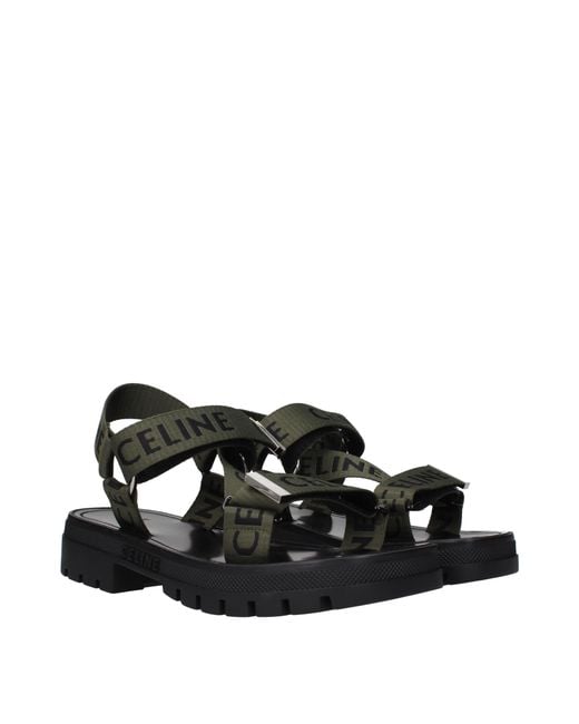Céline Black Sandals/ Fabric