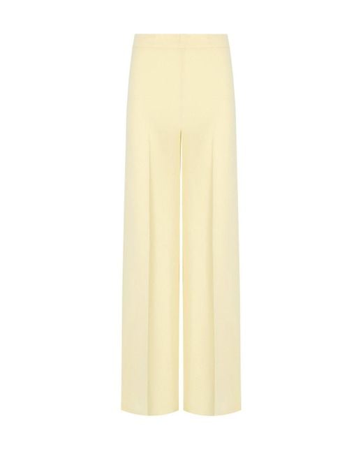 Twinset Yellow Vanilla Wide Leg Trousers