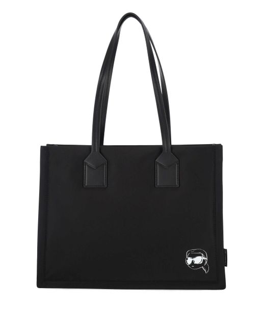 Karl Lagerfeld Zwart Katoen Schoudertas in het Black