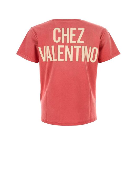 Valentino Garavani Red Cotton T-Shirt for men