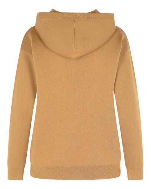 Max Mara Natural Camel Virgin Wool Sweatshirt