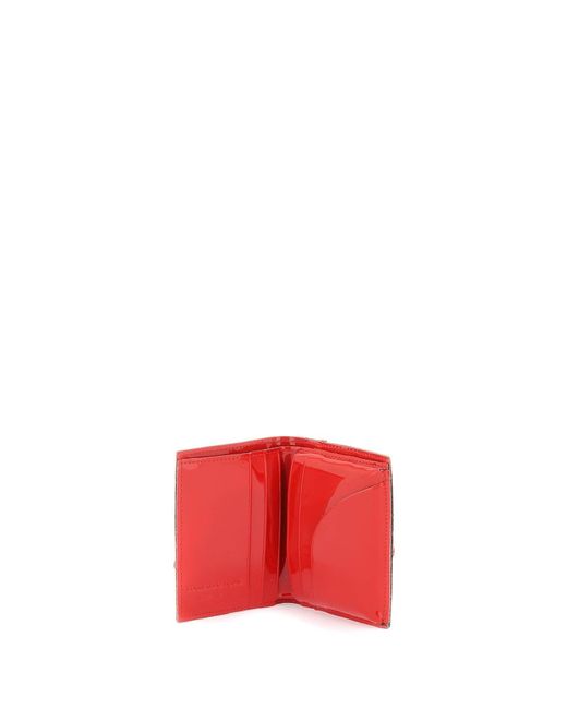Portafoglio bifold in vernice di Comme des Garçons in Red da Uomo