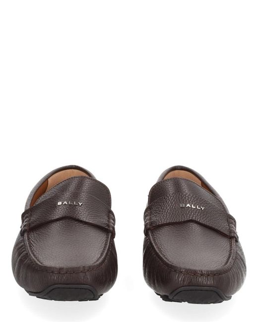 Bally Brown Leather Loafers for men