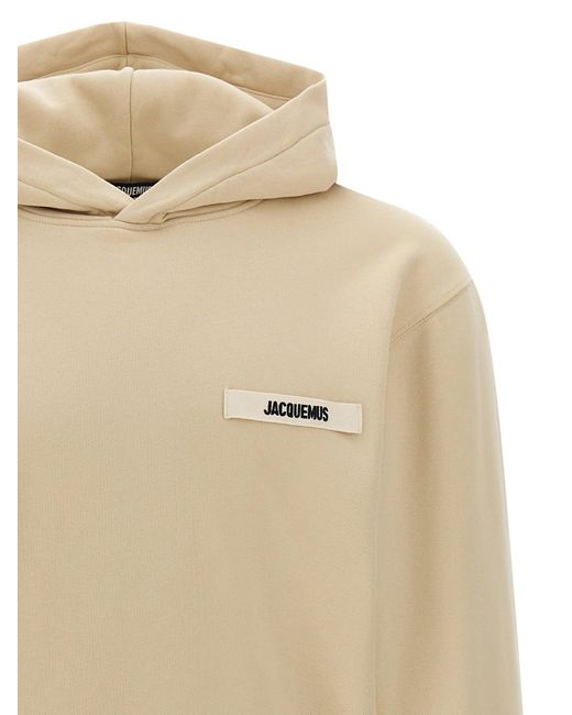 Jacquemus 'Gros Grain' Hoodie in Natural für Herren
