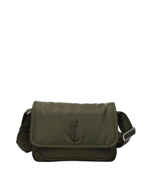 Saint Laurent Green Niki Crossbody Bag Fabric/Military