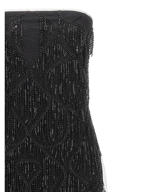 ROTATE BIRGER CHRISTENSEN Roteer Birger Christensen 'pailletten Midi Tube' Jurk in het Black