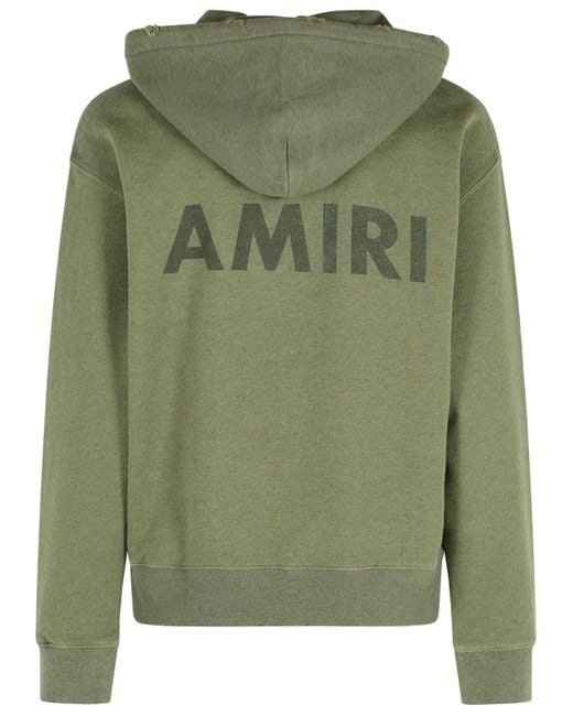 'plantilla' sudadera de algodón verde Amiri de hombre de color Green