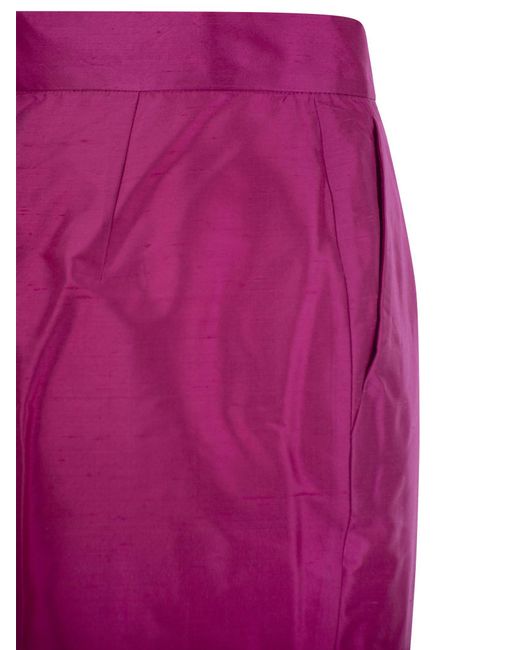 Valanga Silk Silk Shantung pantalon Max Mara Studio en coloris Pink