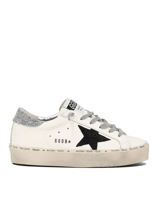 Sneaker d'oro "hi stella" di Golden Goose Deluxe Brand in White