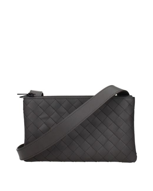 Bottega Veneta Black Crossbody Bags/Graphite Leather