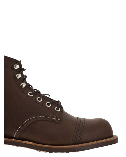 Red Wing Iron Ranger Amber Laced Boot in het Brown voor heren
