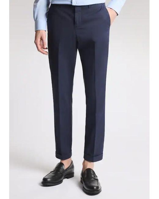 Fay Blue Slim Fit Pants for men