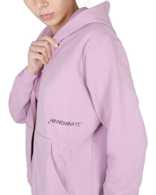 hinnominate Purple Sweatshirt With Logo