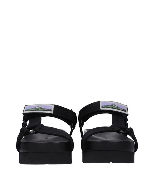 Bottega Veneta Black Sandali Donna Tessuto Nero for men