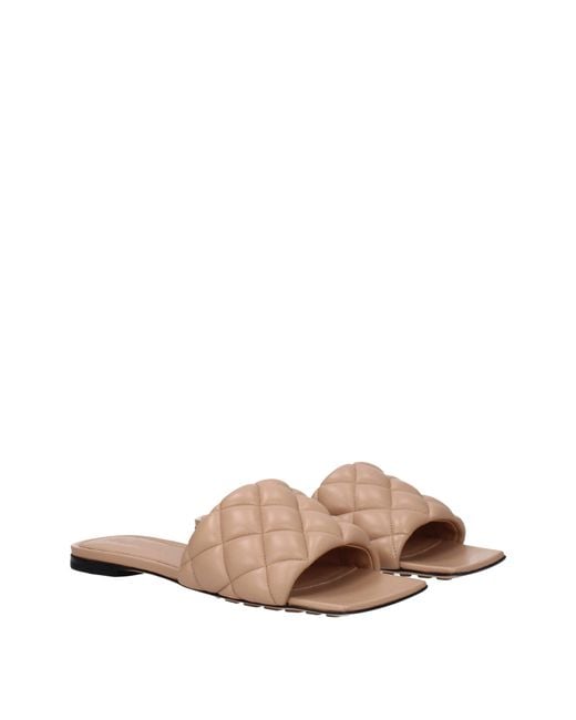 Bottega Veneta Brown Sandals And Clogs Leather/Powder
