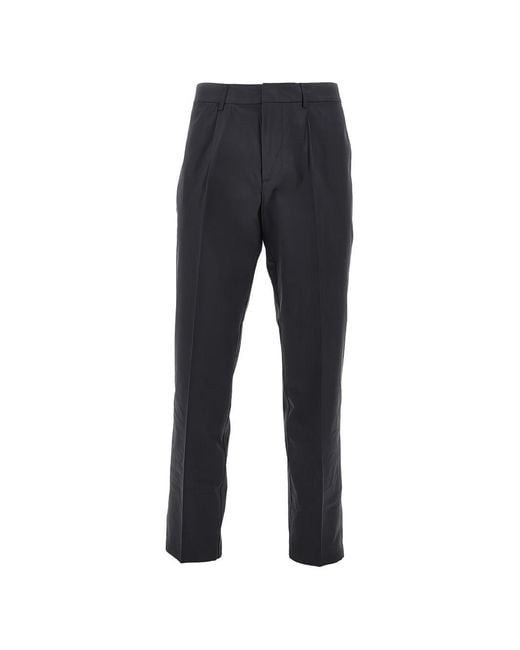 Emporio Armani Cotton Chino Trousers in Blue | Lyst