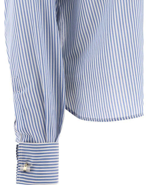 "Vertigo" Shirt in stile maschile di Max Mara in Blue