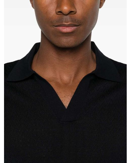 Montecore Black V Neck Knit T Shirt