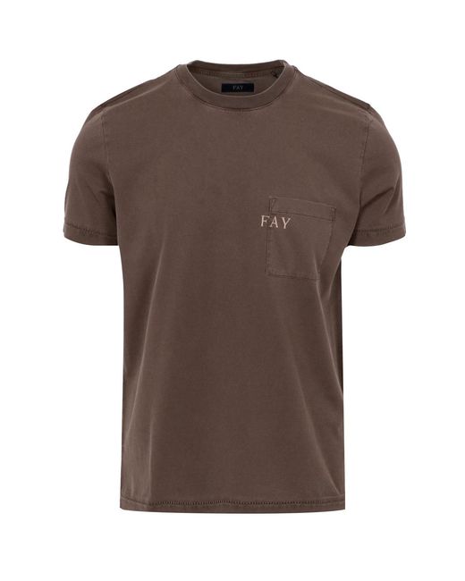 Camicie E Polo T di Fay in Brown da Uomo