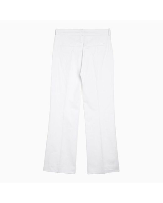 Calvin Klein White Blend Regular Trousers