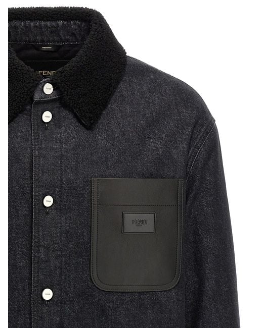 Fendi Black Denim Jacket for men