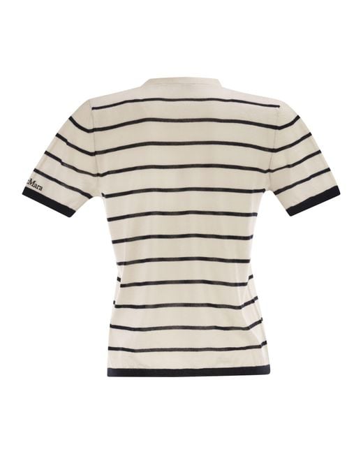 Max Mara White Mxpfavetta Cashmere And Silk Knit Jumper
