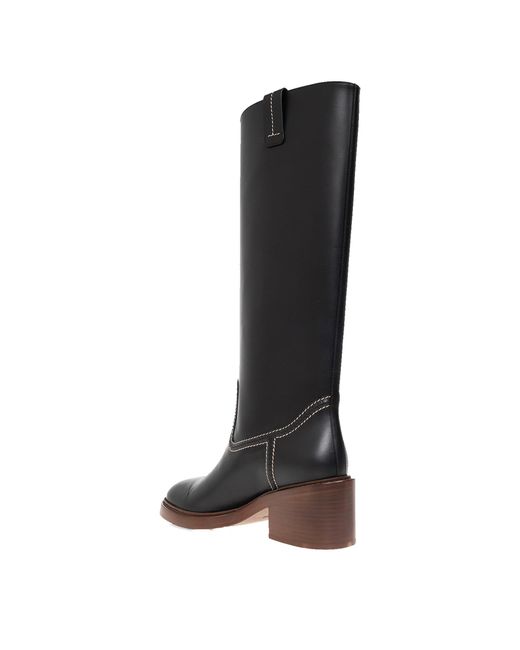 Chloé Black Evening Leather Boots